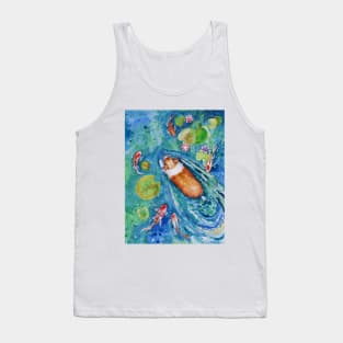 Corgi and koi best friends Tank Top